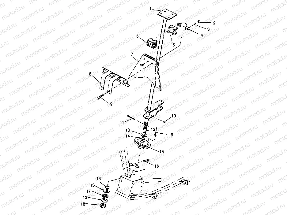STEERING POST ASSEMBLY 4x4 300 W958130 (4930183018B009) | STEERING POST ASSEMBLY 4x4 300 W958130 (4930183018B009)