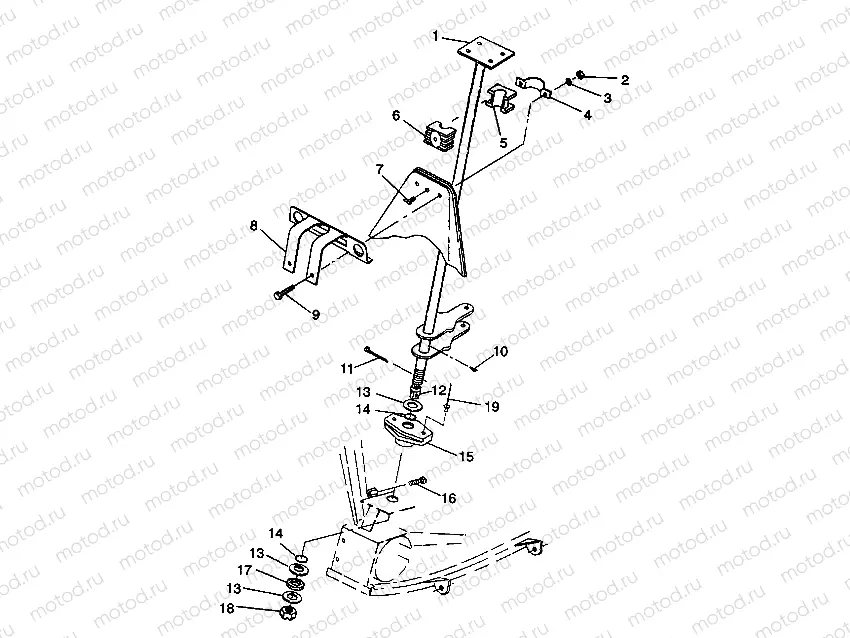 STEERING POST ASSEMBLY 4X4 350L S938139 (4924342434018A) | STEERING POST ASSEMBLY 4X4 350L S938139 (4924342434018A)