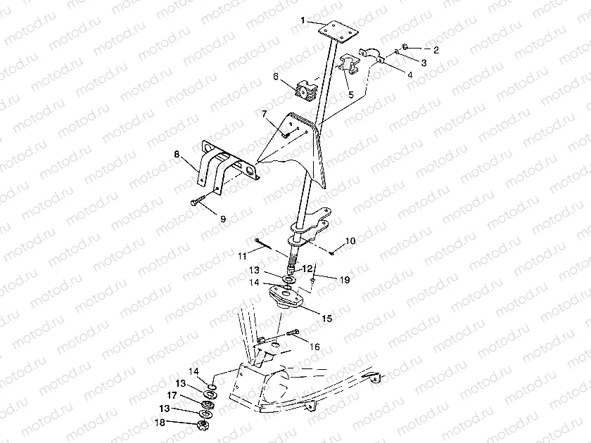 STEERING POST ASSEMBLY 4X4 350L W938139 (4924052405018A) | STEERING POST ASSEMBLY 4X4 350L W938139 (4924052405018A)
