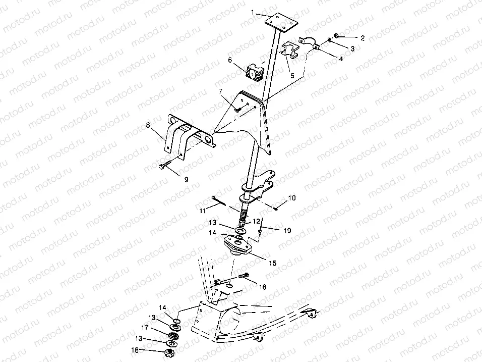 STEERING POST ASSEMBLY  4X4 400L W948140 (4926772677B008) | STEERING POST ASSEMBLY  4X4 400L W948140 (4926772677B008)