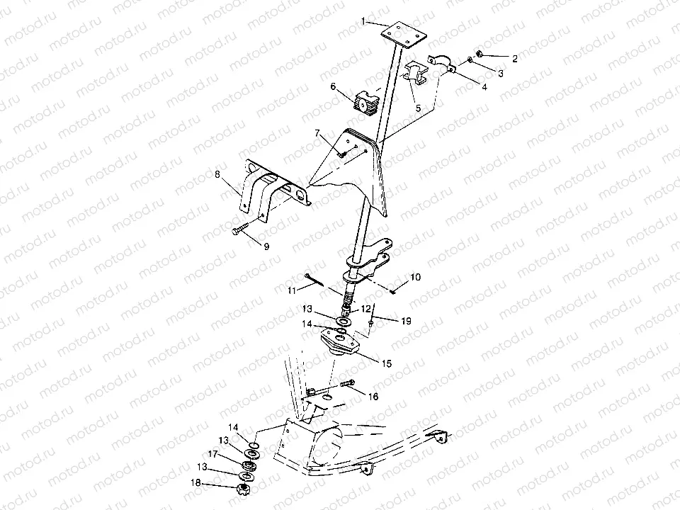 STEERING POST ASSEMBLY 6x6 300 W948730 (4926792679B009) | STEERING POST ASSEMBLY 6x6 300 W948730 (4926792679B009)