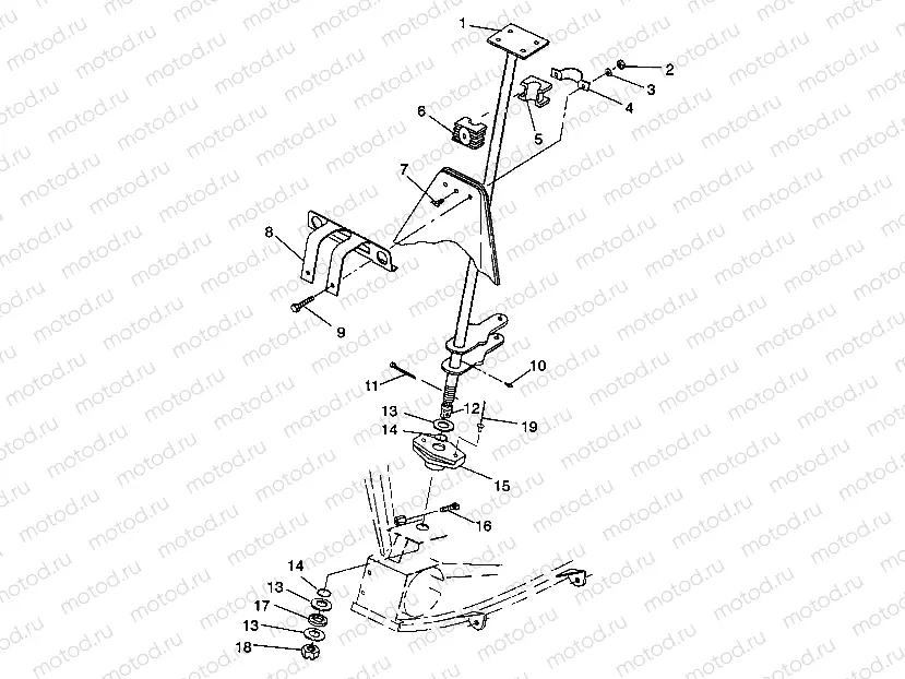 STEERING POST ASSEMBLY 6X6 350L S938739 (4924362436019A) | STEERING POST ASSEMBLY 6X6 350L S938739 (4924362436019A)