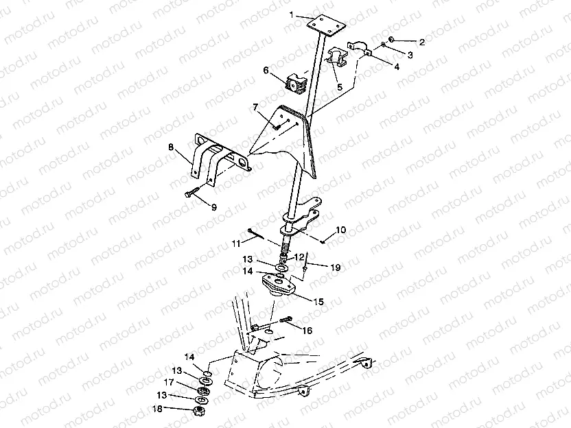 STEERING POST ASSEMBLY 6X6 350L W938739 (4924062406019A) | STEERING POST ASSEMBLY 6X6 350L W938739 (4924062406019A)