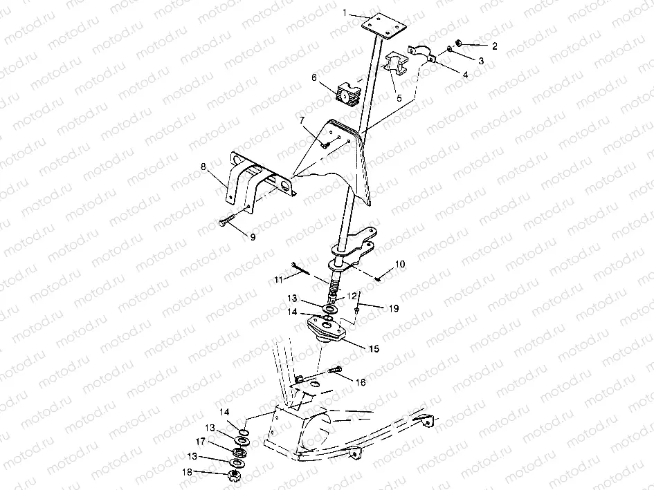 STEERING POST ASSEMBLY 6x6 400L W948740 (4926802680B009) | STEERING POST ASSEMBLY 6x6 400L W948740 (4926802680B009)