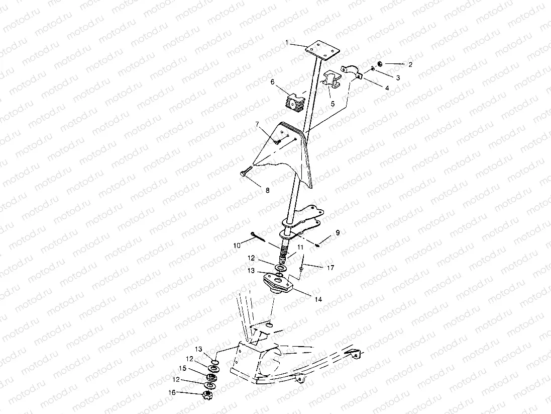 STEERING POST ASSEMBLY Scrambler W957840 (4927252725B009) | STEERING POST ASSEMBLY Scrambler W957840 (4927252725B009)