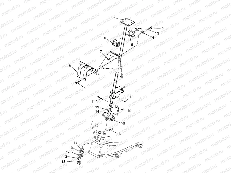STEERING POST ASSEMBLY Sportsman 4X4 / W938039 (4926382638018A) | STEERING POST ASSEMBLY Sportsman 4X4 / W938039 (4926382638018A)