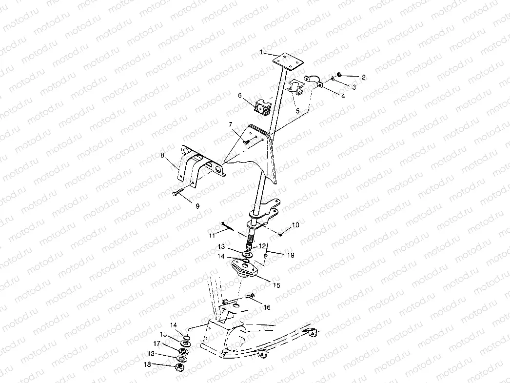 STEERING POST ASSEMBLY Sportsman 4x4 W958040 (4930403040B012) | STEERING POST ASSEMBLY Sportsman 4x4 W958040 (4930403040B012)