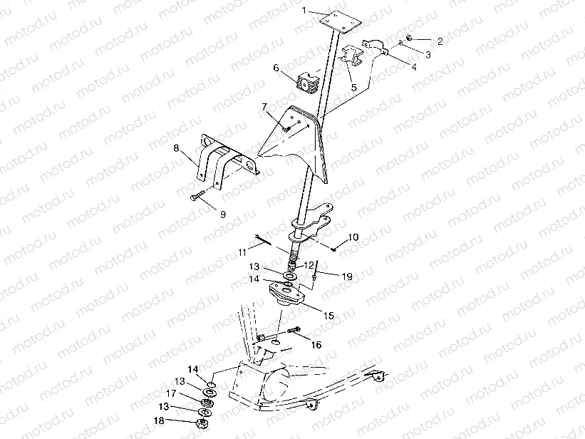 STEERING POST ASSEMBLY SWEDISH 4x4 400L S948140 (4926912691B009) | STEERING POST ASSEMBLY SWEDISH 4x4 400L S948140 (4926912691B009)