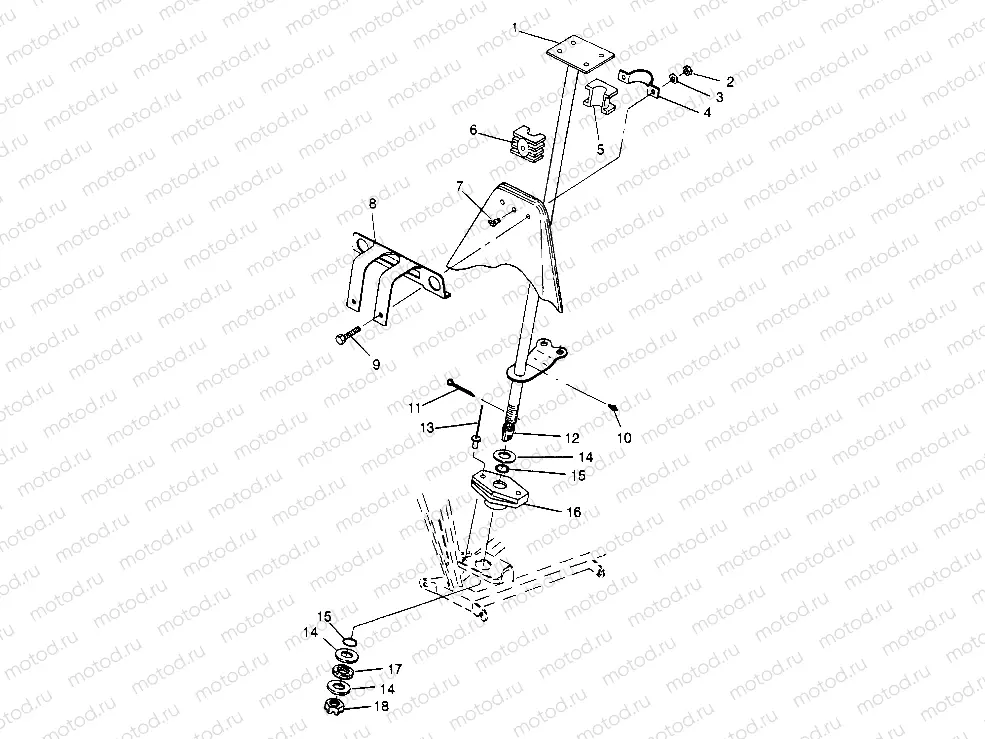STEERING POST ASSEMBLY  Trail Boss W958527 (4930323032B005) | STEERING POST ASSEMBLY  Trail Boss W958527 (4930323032B005)
