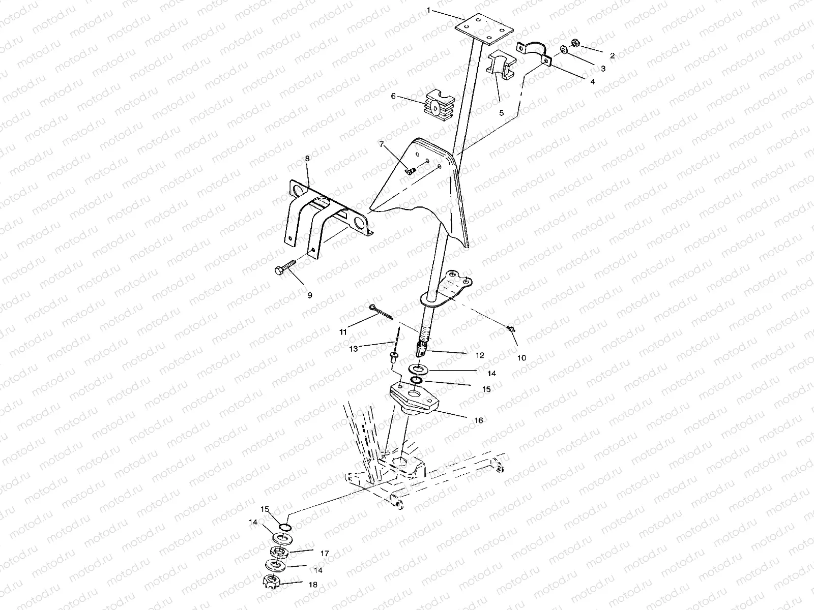 STEERING POST ASSEMBLY - W937527 (4924022402b005) | STEERING POST ASSEMBLY - W937527 (4924022402b005)