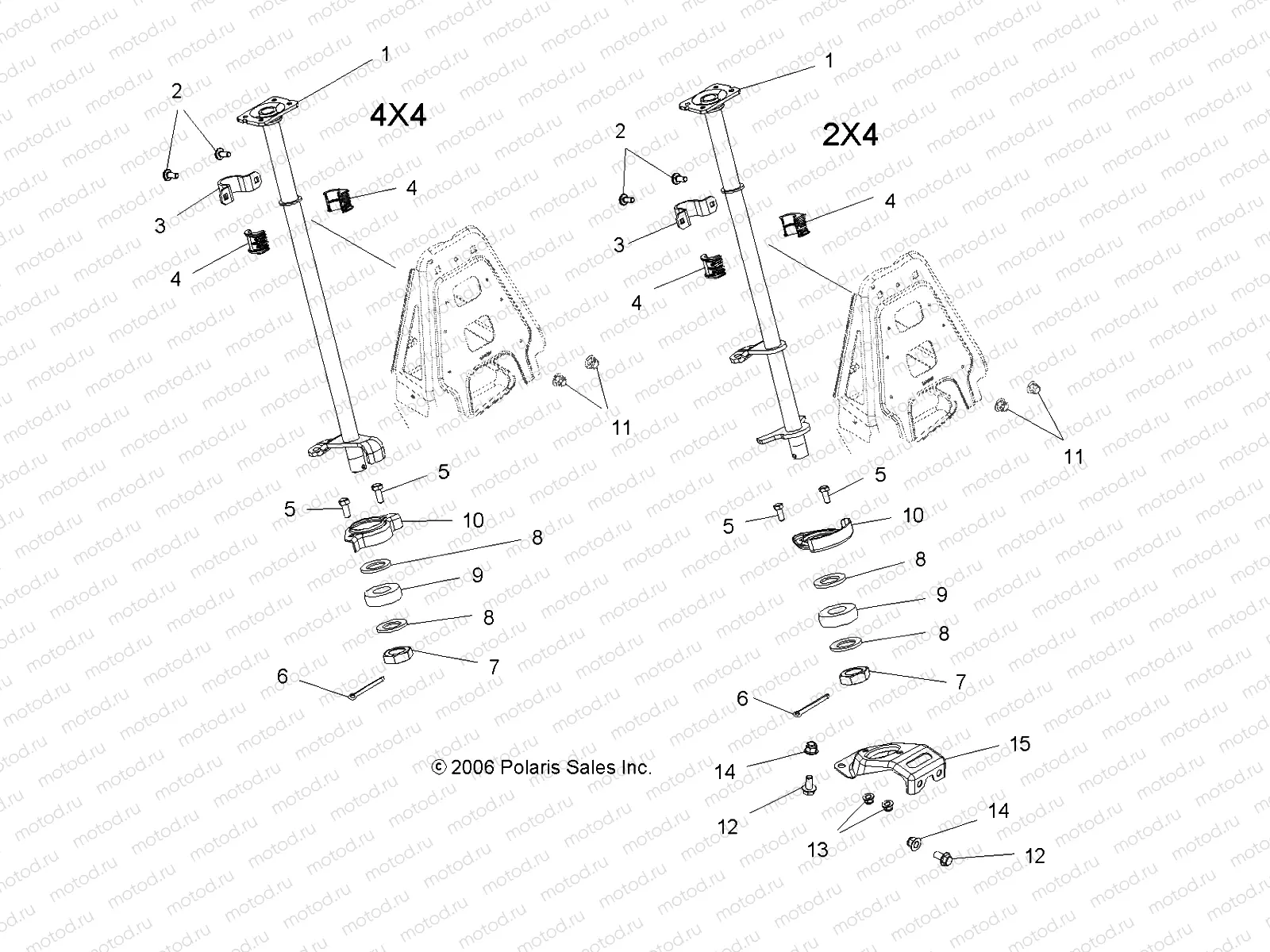 STEERING POST (Built 4/01/07 and Before) - A07LB27AA/AC/LH27AA/AB/AC/AD/AL (49ATVSTEERING07HAWK) | STEERING POST (Built 4/01/07 and Before) - A07LB27AA/AC/LH27AA/AB/AC/AD/AL (49ATVSTEERING07HAWK)