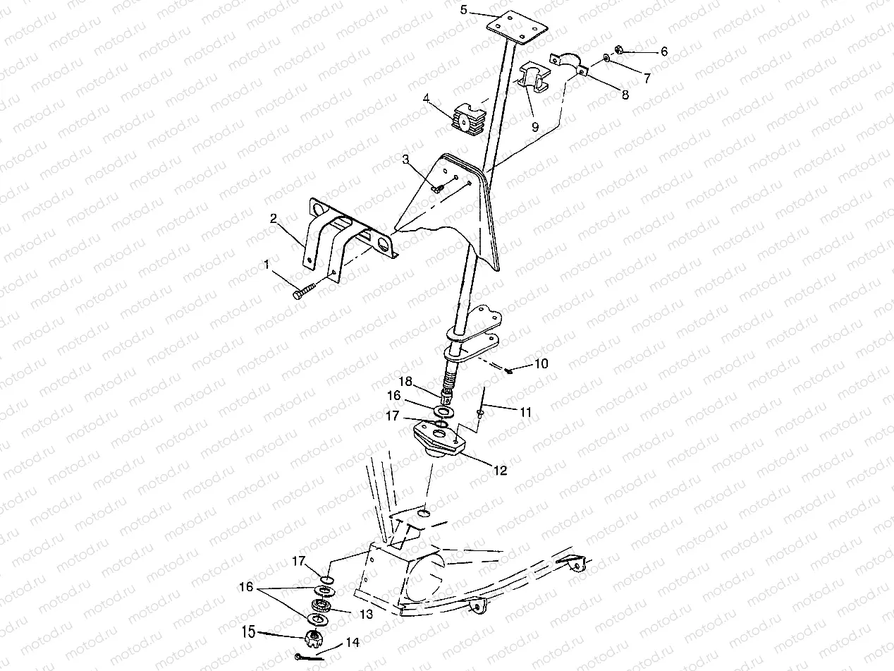 STEERING POST Magnum 6X6 W97AE42A and Swedish Magnum 6X6 S97AE42E (4940754075B011) | STEERING POST Magnum 6X6 W97AE42A and Swedish Magnum 6X6 S97AE42E (4940754075B011)