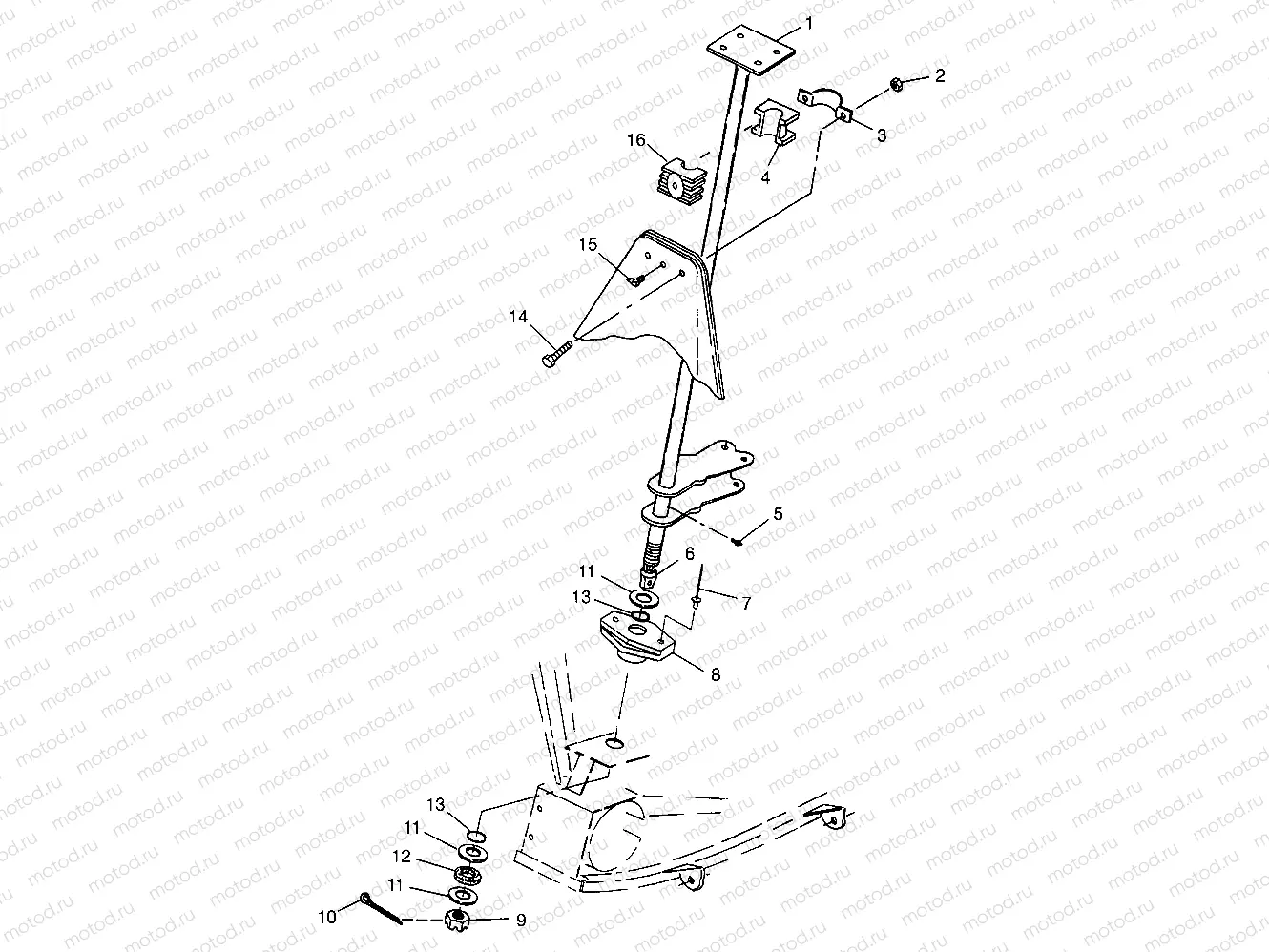 STEERING POST  Scrambler 500 W97BC50A (4943074307B010) | STEERING POST  Scrambler 500 W97BC50A (4943074307B010)