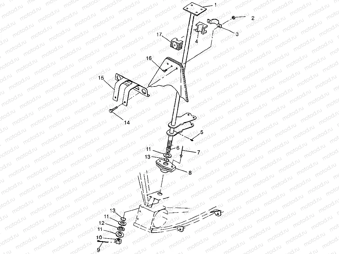 STEERING POST Sportsman 400L W97AC38C (4939673967B011) | STEERING POST Sportsman 400L W97AC38C (4939673967B011)