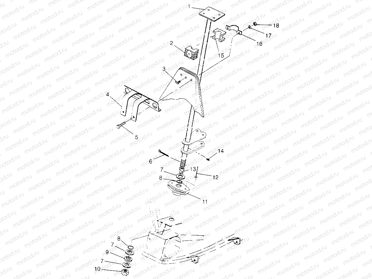 STEERING POST Sportsman 4x4 W968040 (4935943594B012) | STEERING POST Sportsman 4x4 W968040 (4935943594B012)