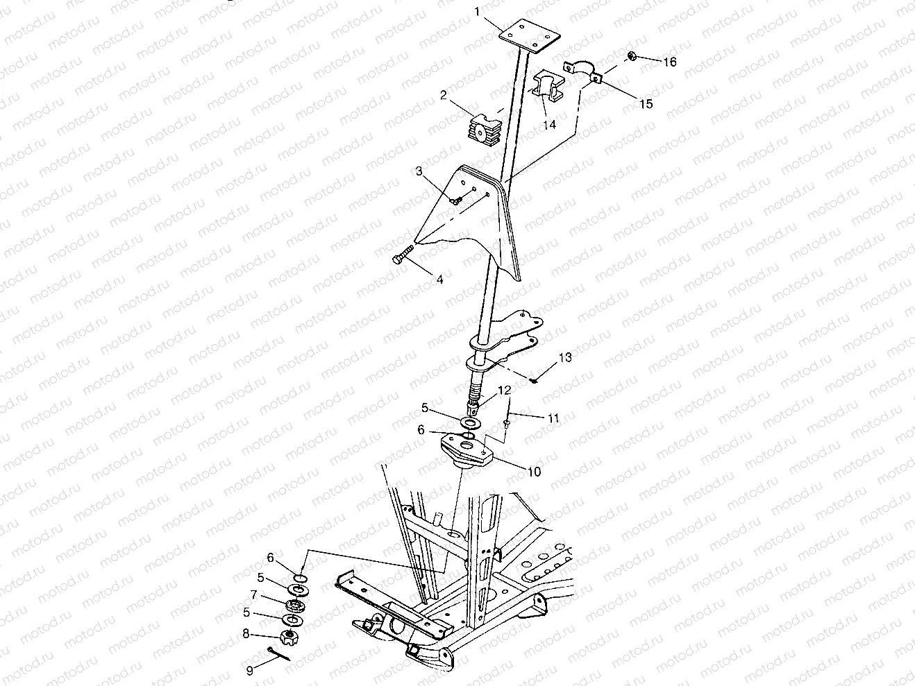 STEERING POST  SPORTSMAN 500 W97CH50A (4939993999B013) | STEERING POST  SPORTSMAN 500 W97CH50A (4939993999B013)