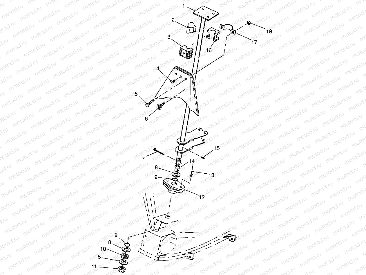 STEERING POST XPRESS 300 W969530 and XPRESS 400 W969540 (4935923592C002) | STEERING POST XPRESS 300 W969530 and XPRESS 400 W969540 (4935923592C002)
