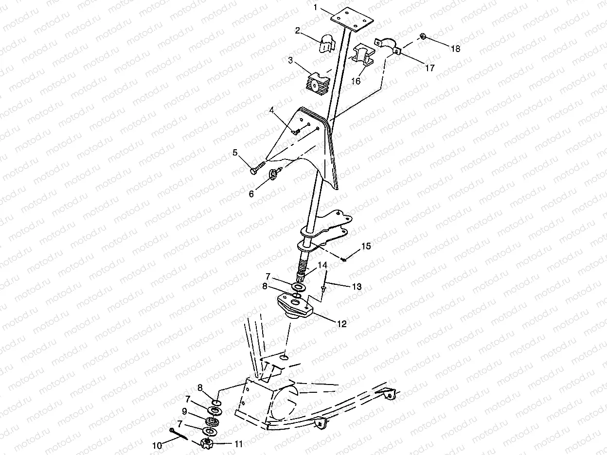 STEERING POST XPRESS 300 W97CA28C and  XPRESS 400L W97CA38C (4939603960C002) | STEERING POST XPRESS 300 W97CA28C and  XPRESS 400L W97CA38C (4939603960C002)