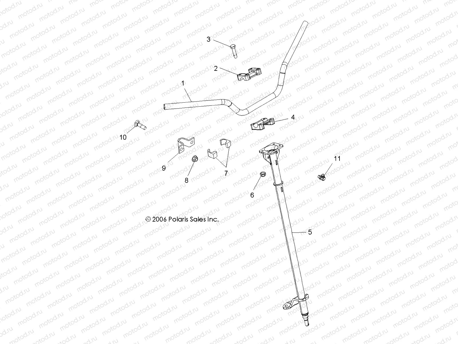 STEERING POST/HANDLEBAR - A07GJ50AA/AB/AC (49ATVHANDLEBARPRED500) | STEERING POST/HANDLEBAR - A07GJ50AA/AB/AC (49ATVHANDLEBARPRED500)