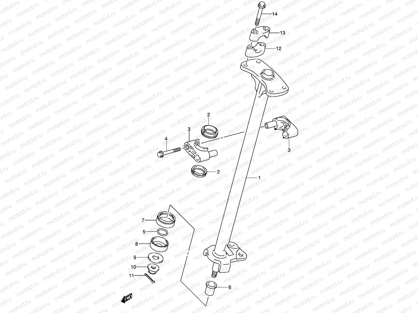 STEERING SHAFT (MODEL K4/K5/K6)
