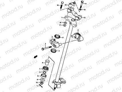 STEERING SHAFT (MODEL K5/K6/K7)