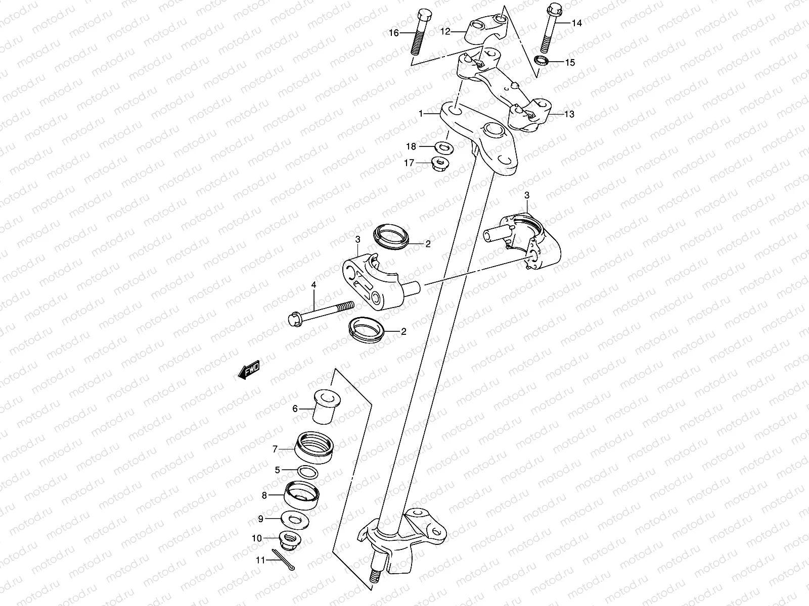 STEERING SHAFT (MODEL K5/K6/K7)