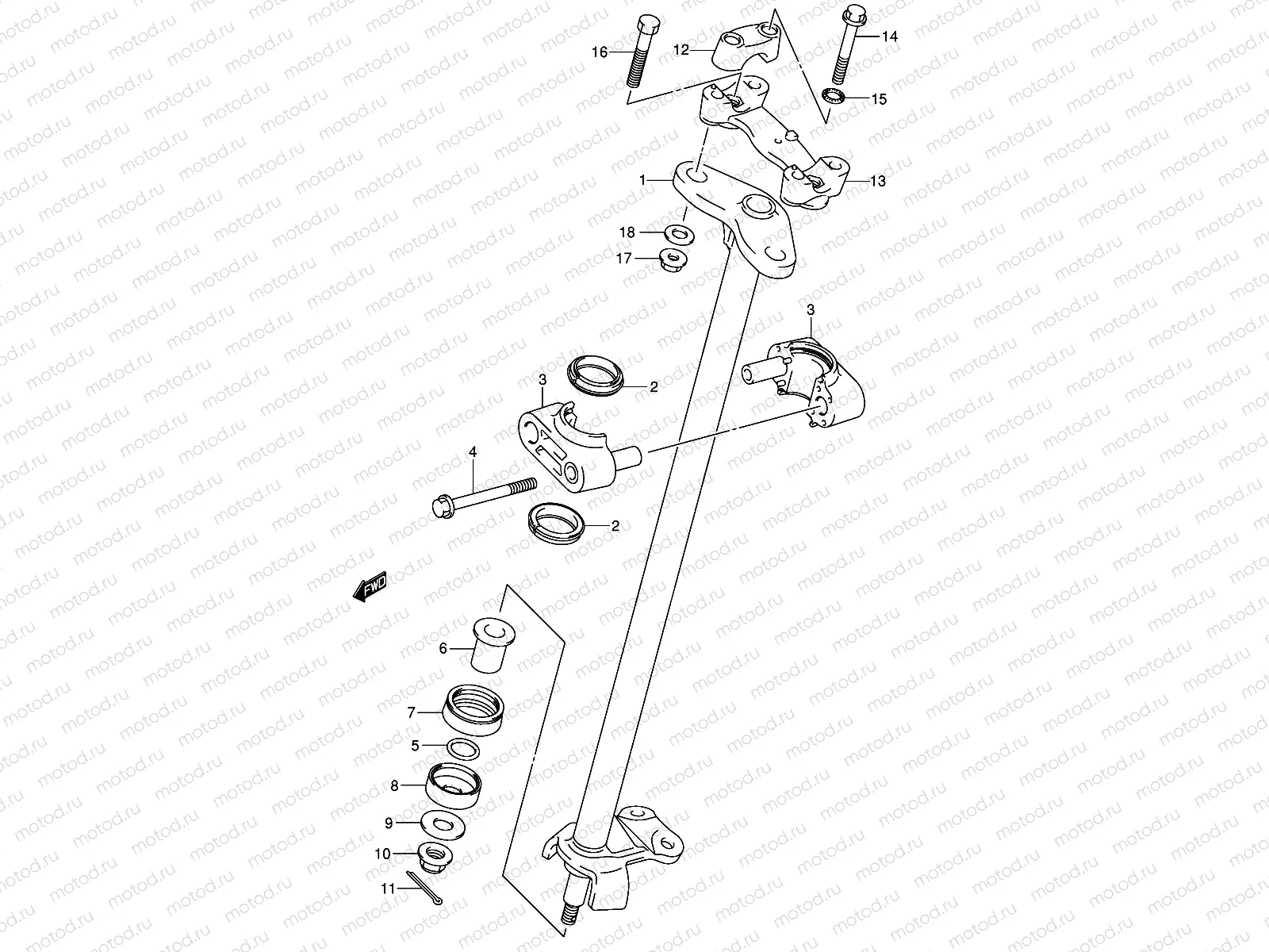 STEERING SHAFT (MODEL K5/K6/K7)