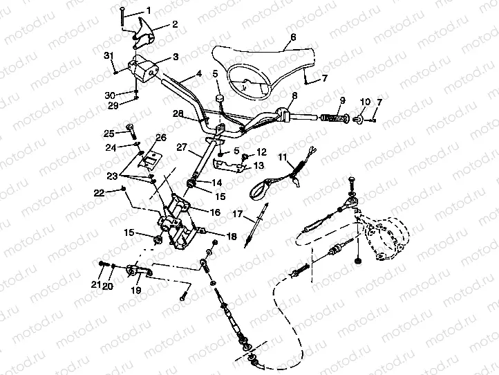 STEERING SL 700 B974071 | STEERING SL 700 B974071, Intl. SL 700 I974071, SL 700 Deluxe B974072 and In (4940874087B001)