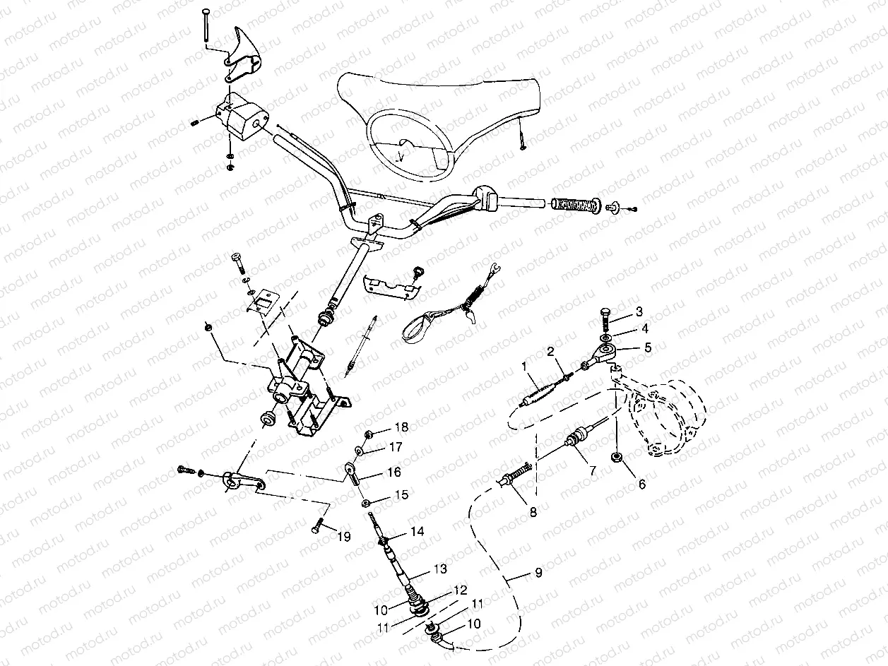 STEERING SL 700 B974071 | STEERING SL 700 B974071, Intl. SL 700 I974071, SL 700 Deluxe B974072 and In (4940874087B002)