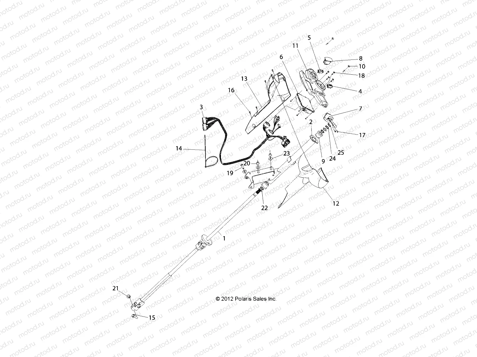 STEERING | STEERING, COLUMN, STANDARD - L14G2/4/6 ALL OPTIONS (49GEMSTEER13COLUMN)