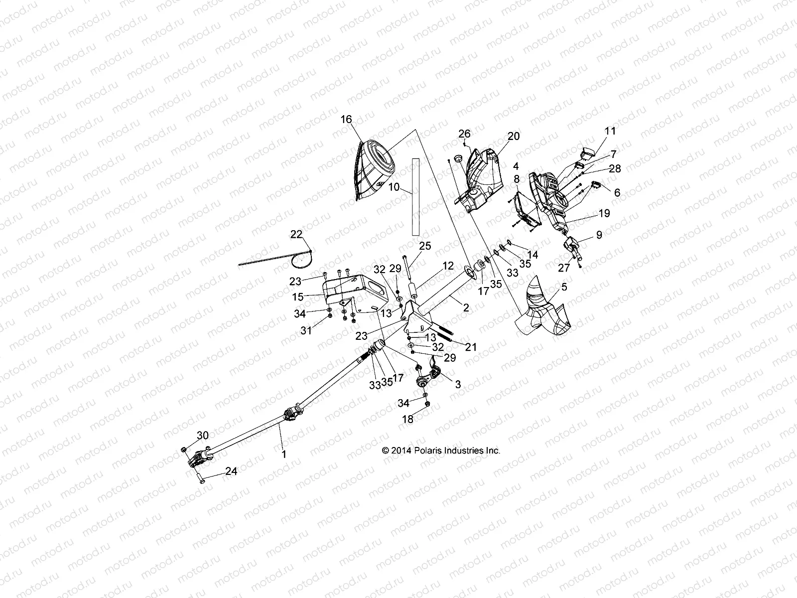 STEERING | STEERING, COLUMN, TILT - L15G2/4/6 ALL OPTIONS (49GEMSTEER15TILT)