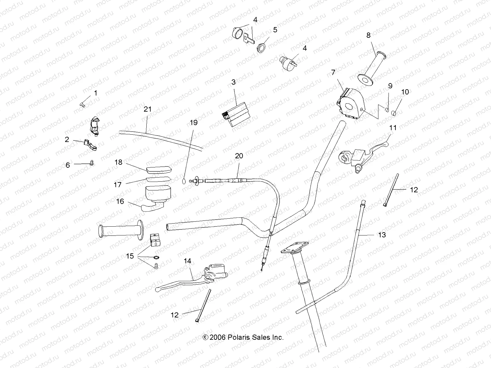 STEERING | STEERING, CONTROLS and INDICATOR - A08GP52AA (49ATVCONTROLS07OUT525)