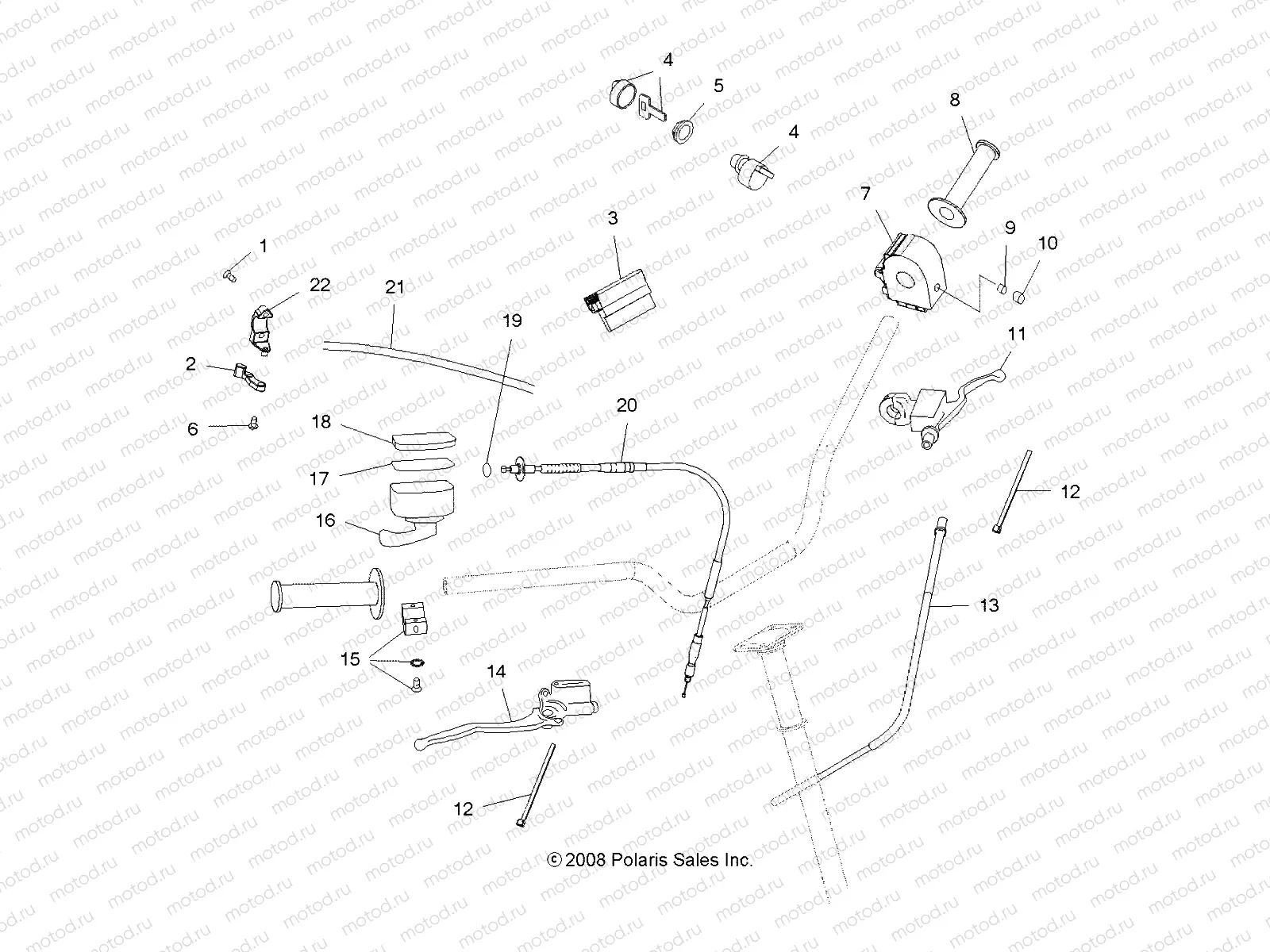 STEERING | STEERING, CONTROLS and INDICATOR - A09GJ52AA (49ATVCONTROLS09OUT450)