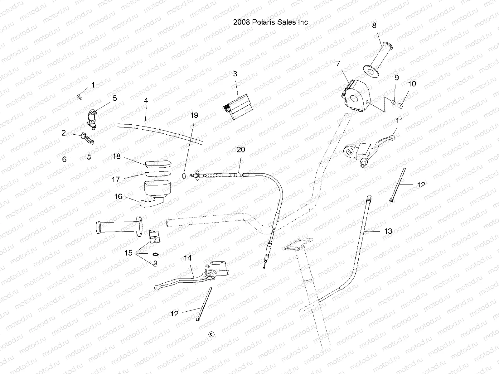 STEERING | STEERING, CONTROLS and INDICATOR - A11GP52AA (49ATVCONTROLS09OUT525)