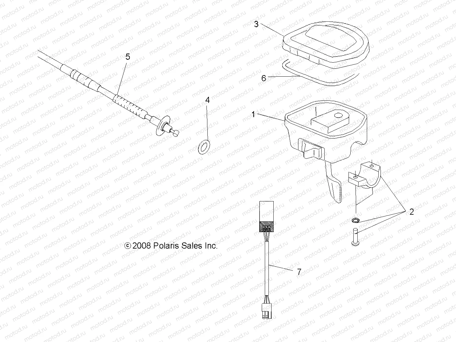 STEERING | STEERING, CONTROLS and THROTTLE ASM. and CABLE - A08MN50AF/AN/AQ/AR/AS/AT/AW/AX (49ATVCONTROLS08EFI)