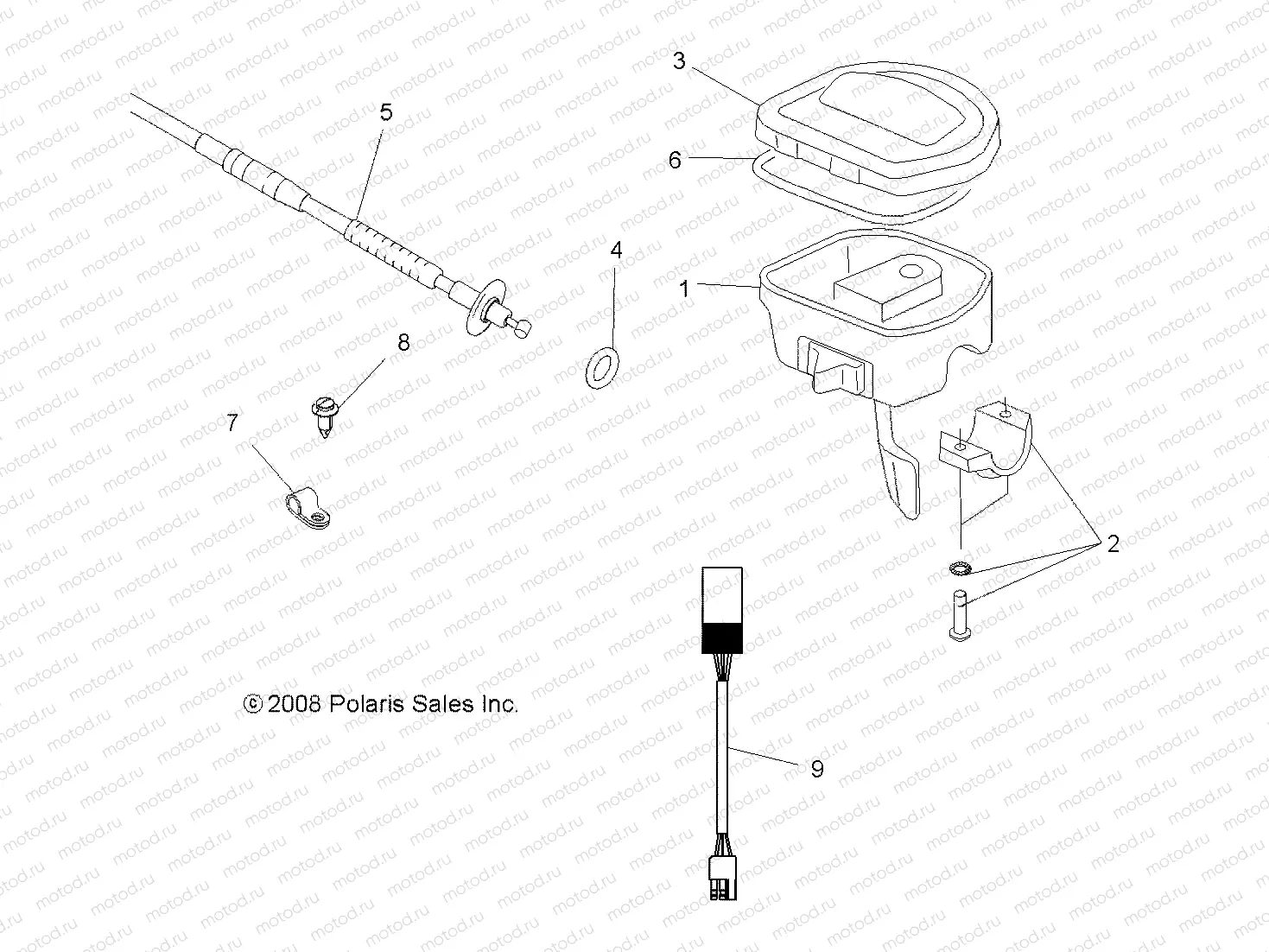 STEERING | STEERING, CONTROLS and THROTTLE ASM. and CABLE - A08MN76AF/AL/AQ/AR/AS/AT/AX (49ATVCONTROLS08SP800)