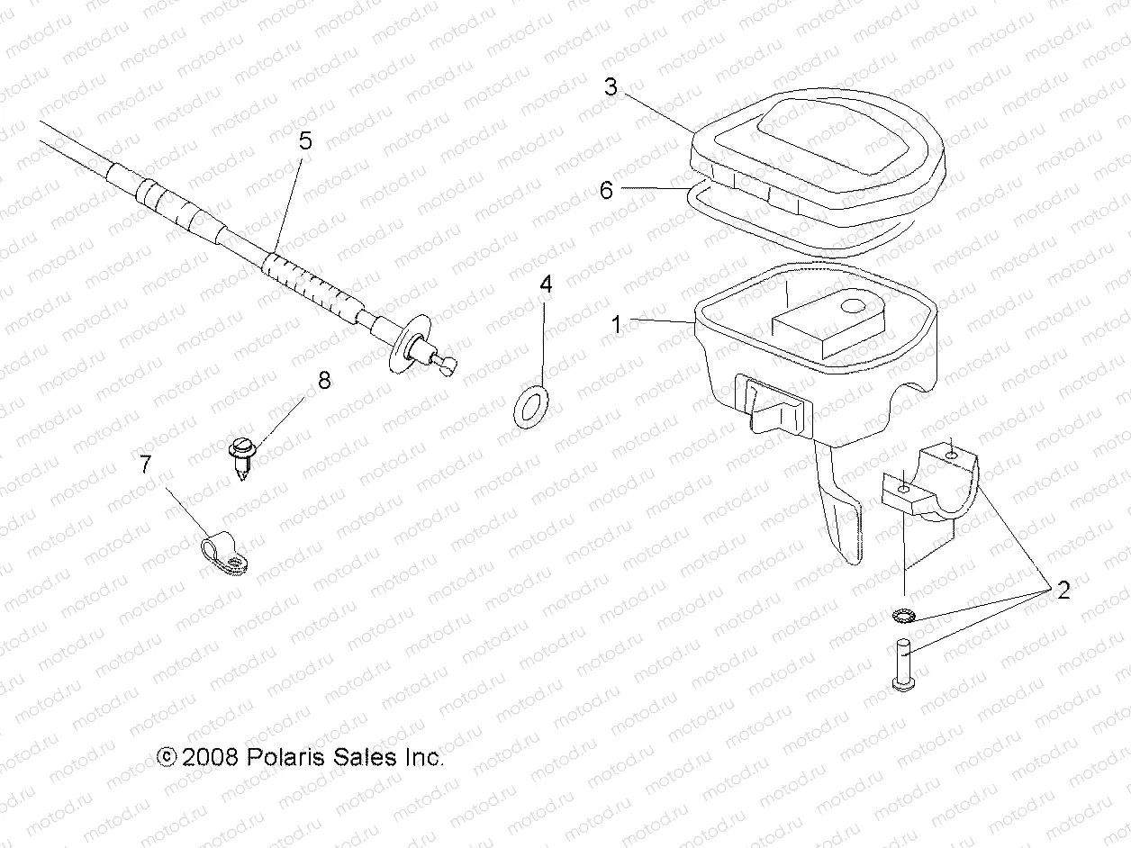 STEERING | STEERING, CONTROLS and THROTTLE ASM. and CABLE - A12CF76FF (49ATVCONTROLS096X6)