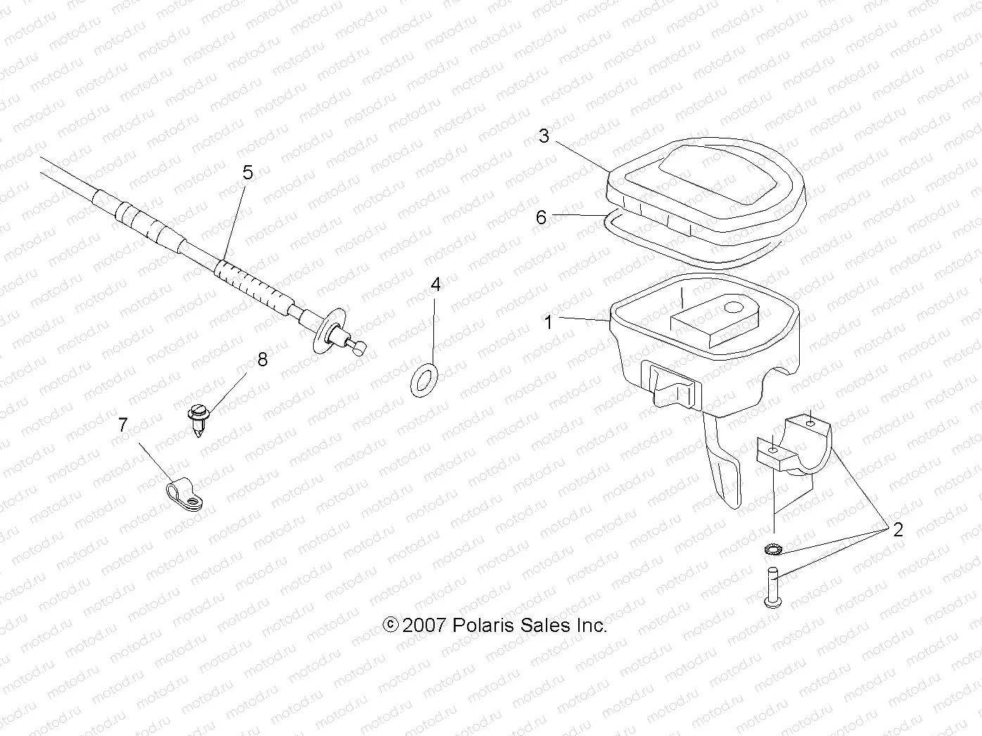 STEERING | STEERING, CONTROLS and THROTTLE ASM. and CABLE - A14MH76FD (49ATVCONTROLS08SP800EFI)