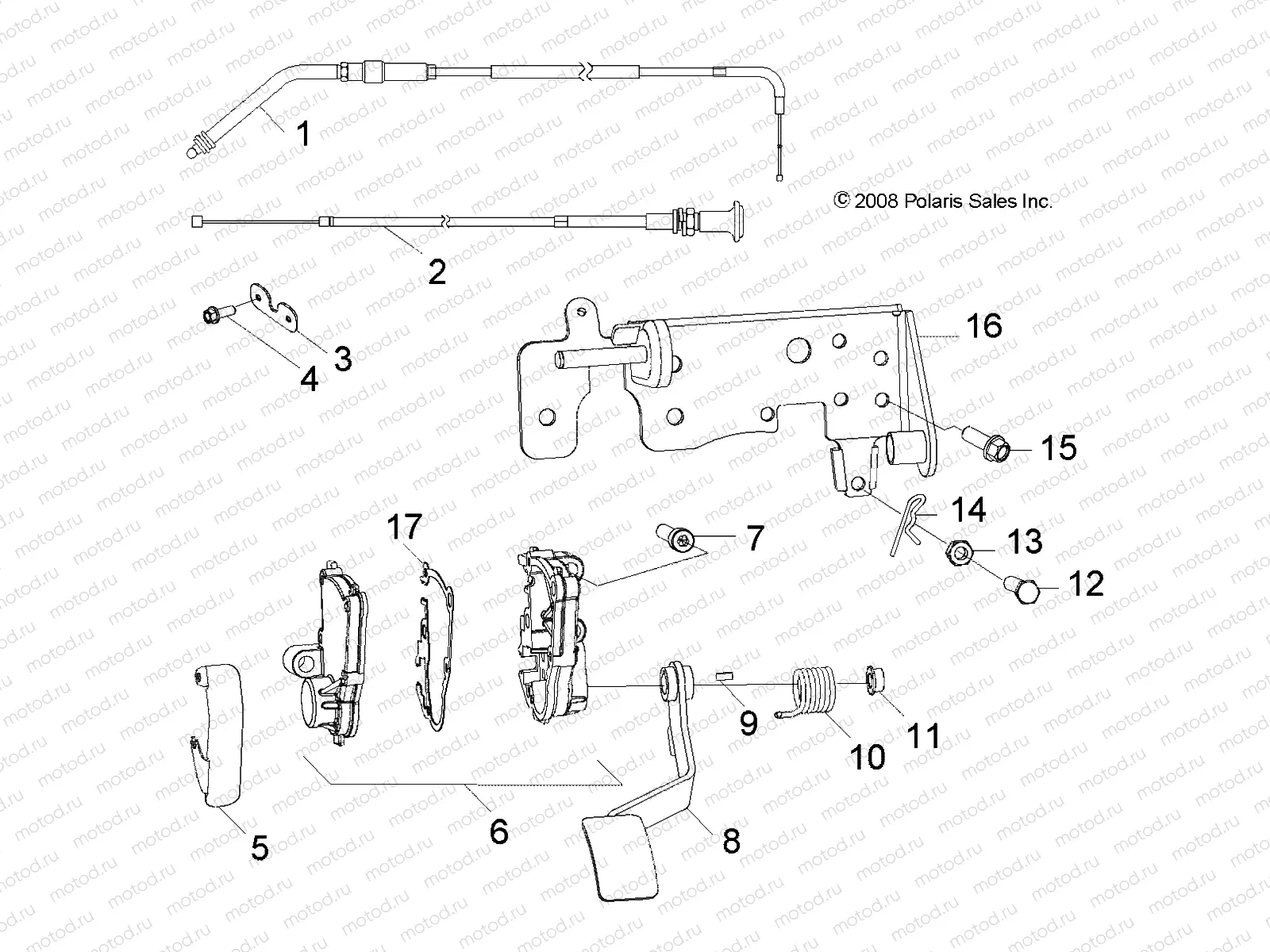 STEERING | STEERING, CONTROLS and THROTTLE - R11VA17AA (49RGRTHROTTLEPEDAL09RZR170)