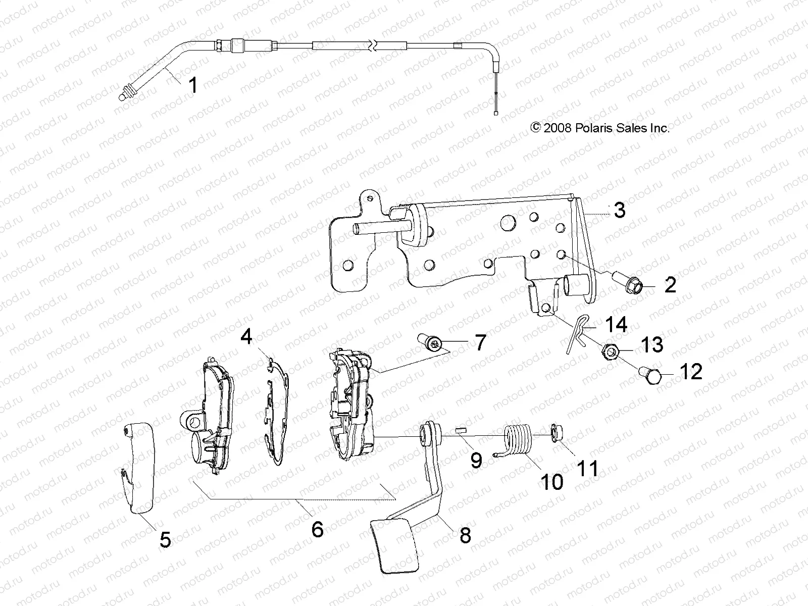 STEERING | STEERING, CONTROLS and THROTTLE - R15YA17AA/AF/BA/BF (49RGRTHROTTLEPEDAL15RZR170)