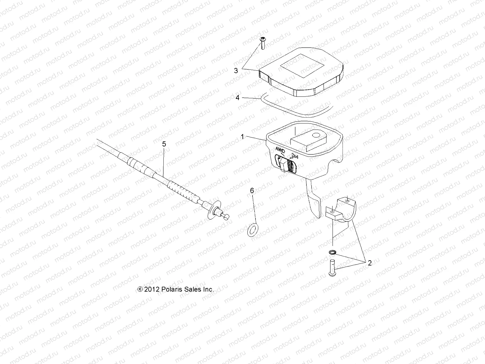 STEERING | STEERING, CONTROLS, THROTTLE ASM. and CABLE - A15SEE57AA/AC/AJ (49ATVCONTROLS13850SCRAM)
