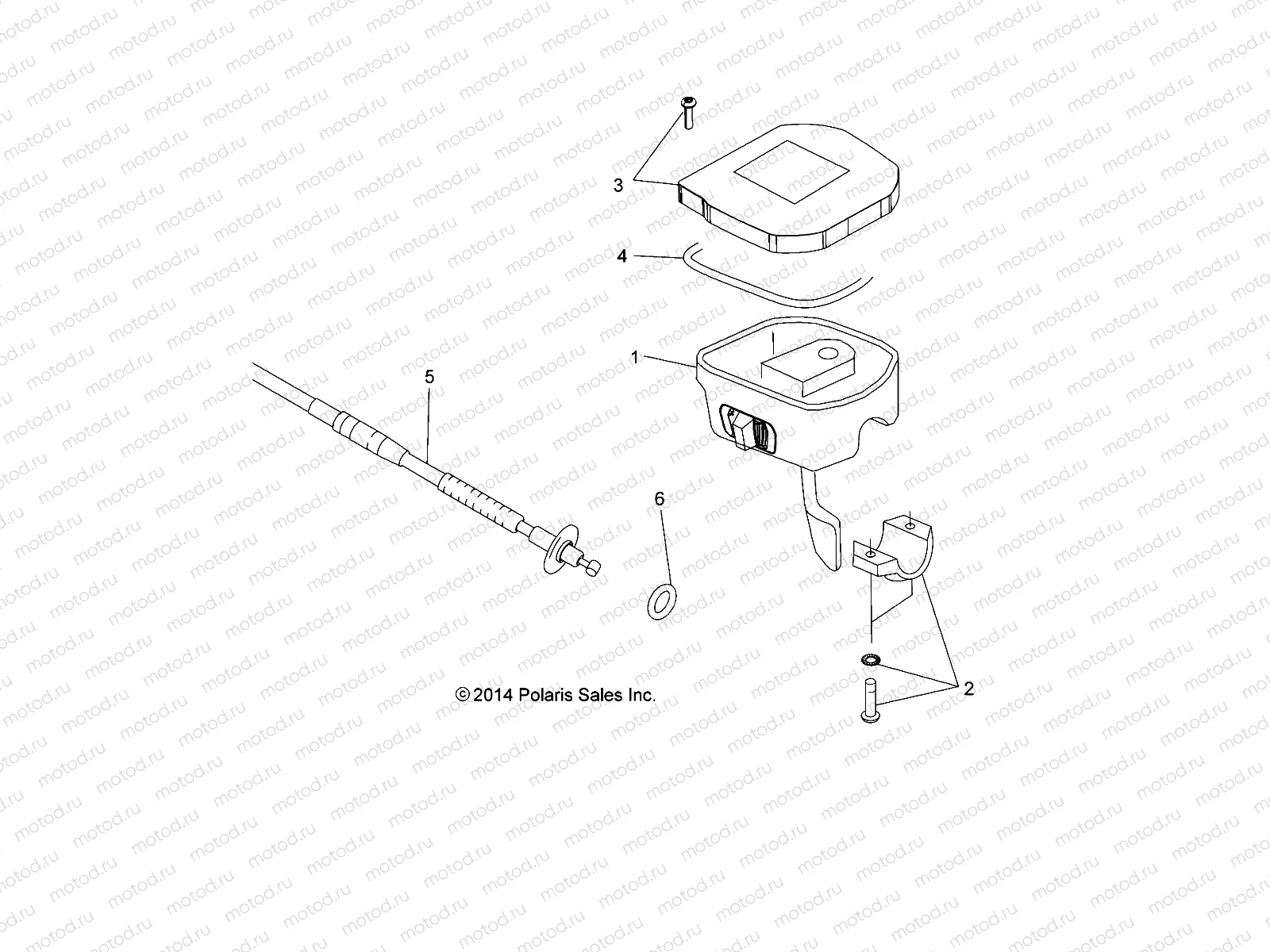STEERING | STEERING, CONTROLS, THROTTLE ASM. and CABLE - A19SWE57B1 (49ATVCONTROLS15570X2)