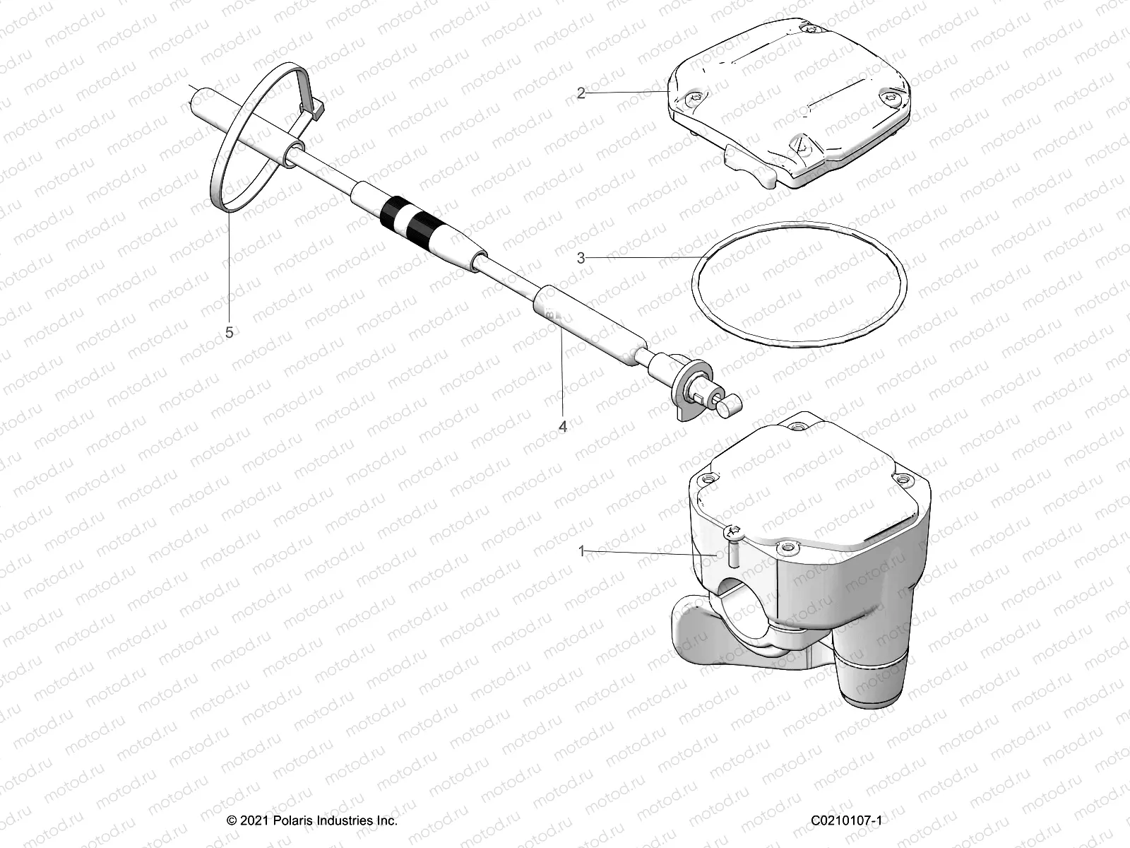 STEERING | STEERING, CONTROLS, THROTTLE ASM. and CABLE - A23SXA85A6/A1 (C0210107-1)