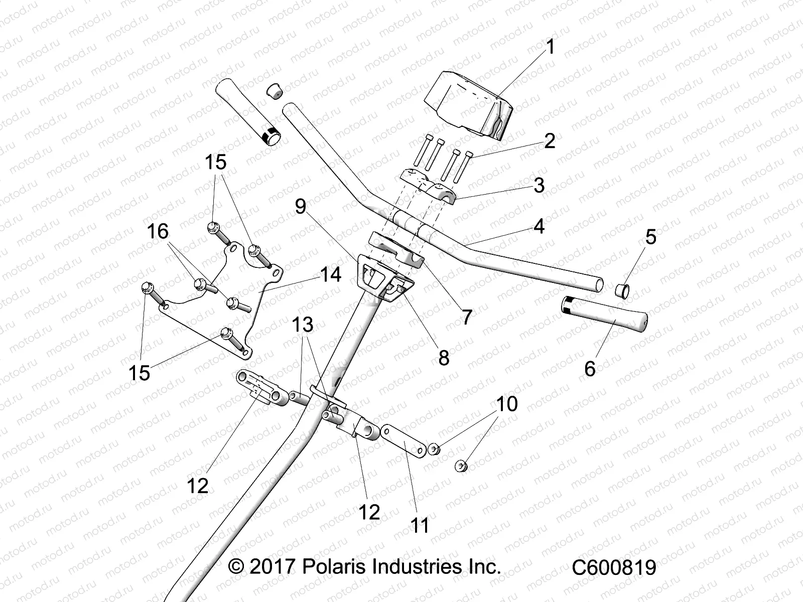STEERING | STEERING, H-BAR, STEERING POST, GRIPS - S20CBU5BSA/BSL (C600819)