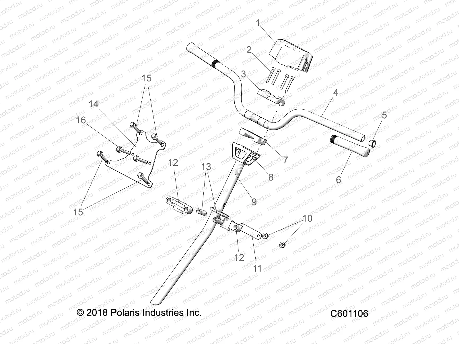 STEERING | STEERING, H-BAR, STEERING POST, GRIPS - S20CEF5BSL (C601106)