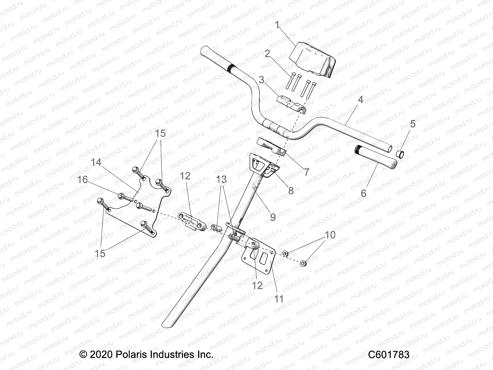 STEERING | STEERING, H-BAR, STEERING POST, GRIPS - S22CED5TSL/TSU (C601783)