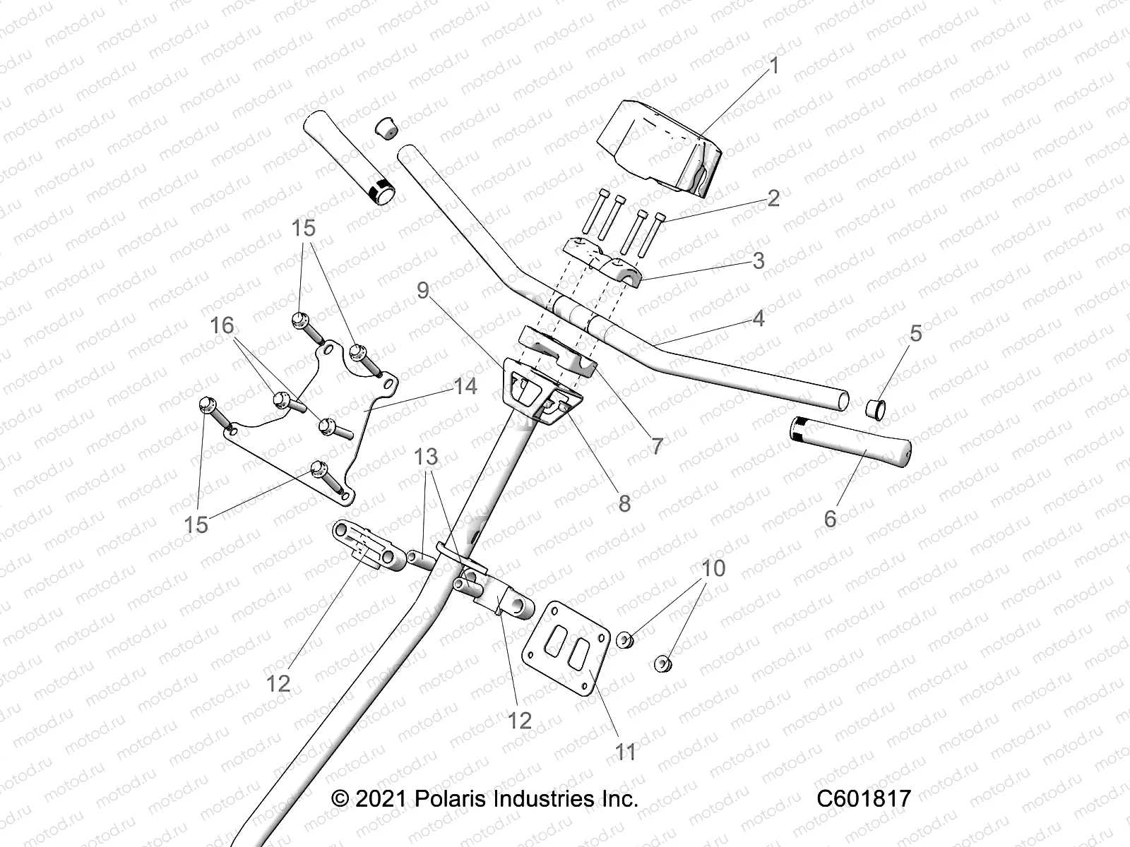 STEERING | STEERING, H-BAR, STEERING POST, GRIPS - S23CBU5TSL (C601817)