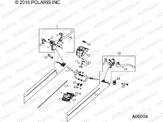 STEERING | STEERING, HANDLEBAR - A16YAF11AA (A00004)