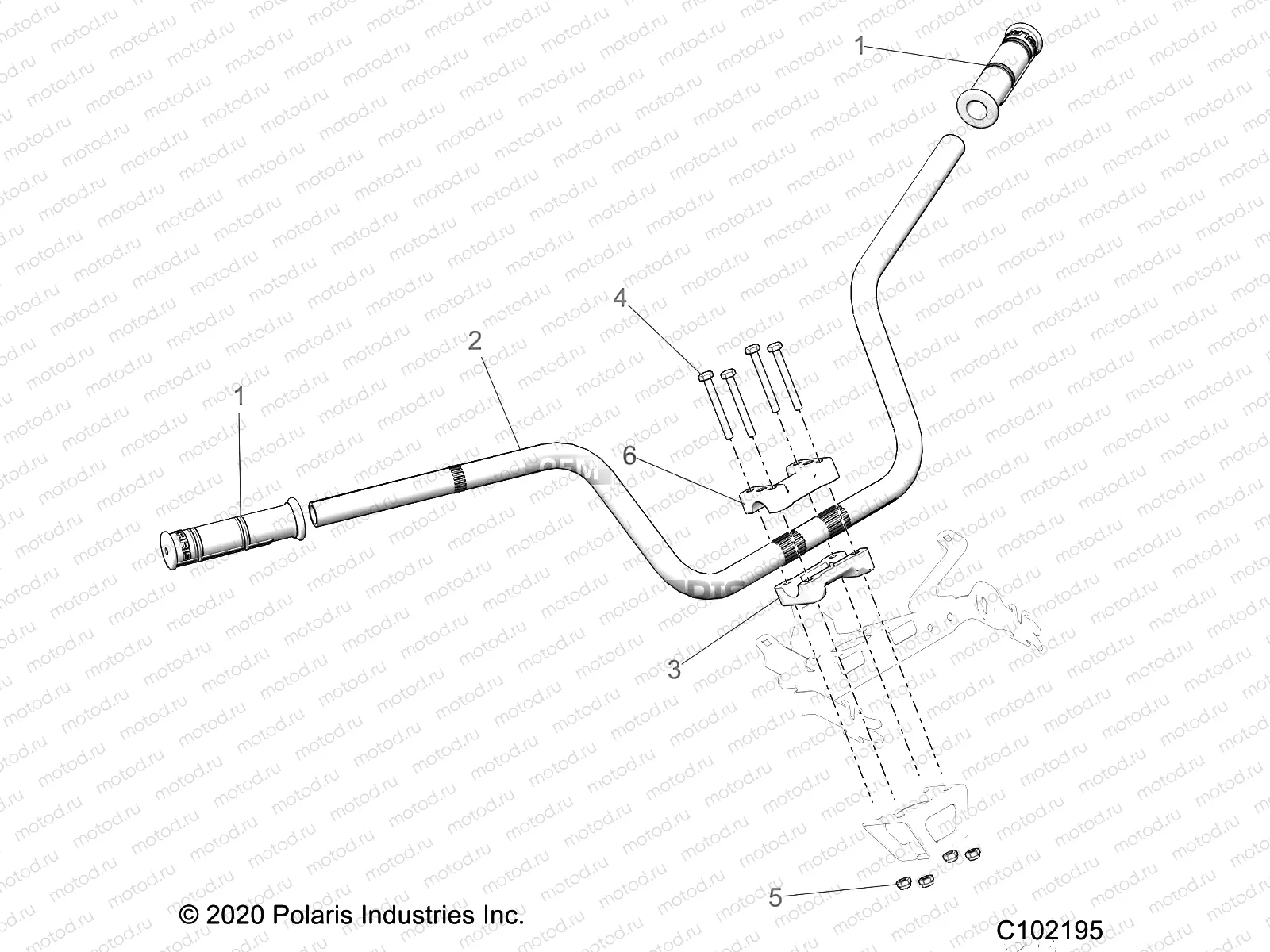 STEERING | STEERING, HANDLEBAR - A21SLE95FG/S95CG/S95FG (102195)