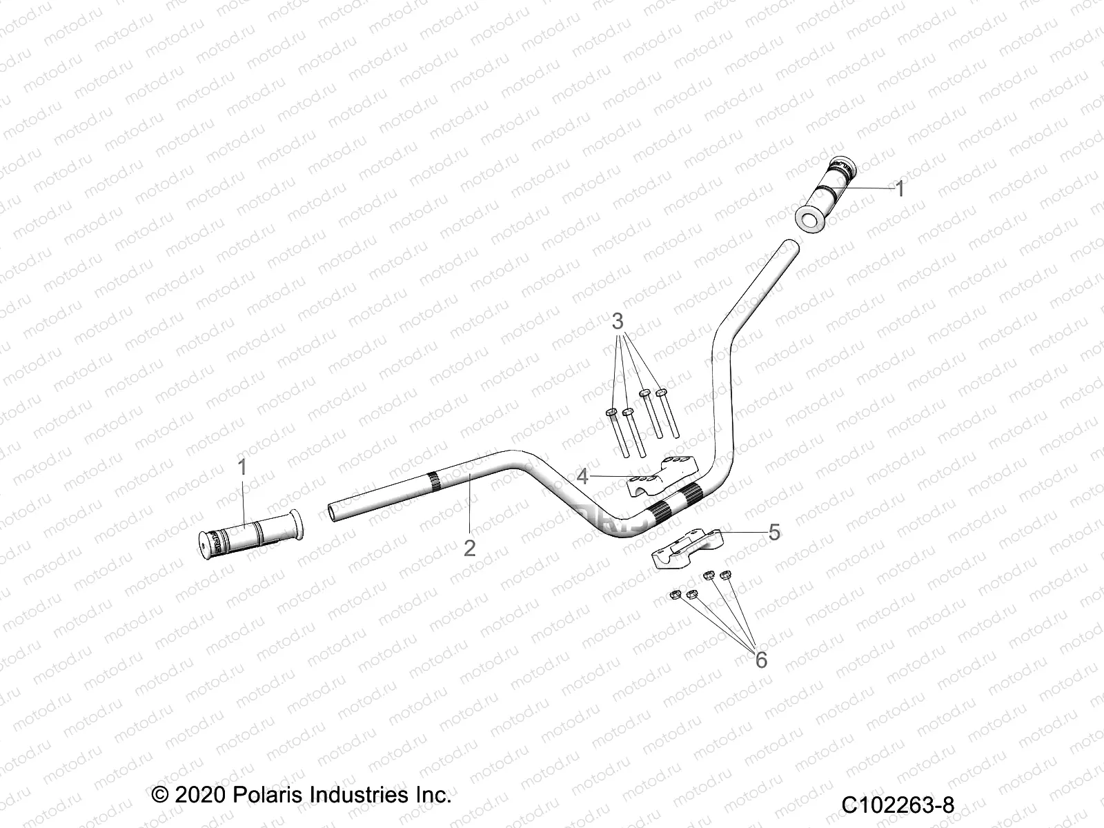 STEERING | STEERING, HANDLEBAR - A21SXM95AG/CAG (C102263-8)